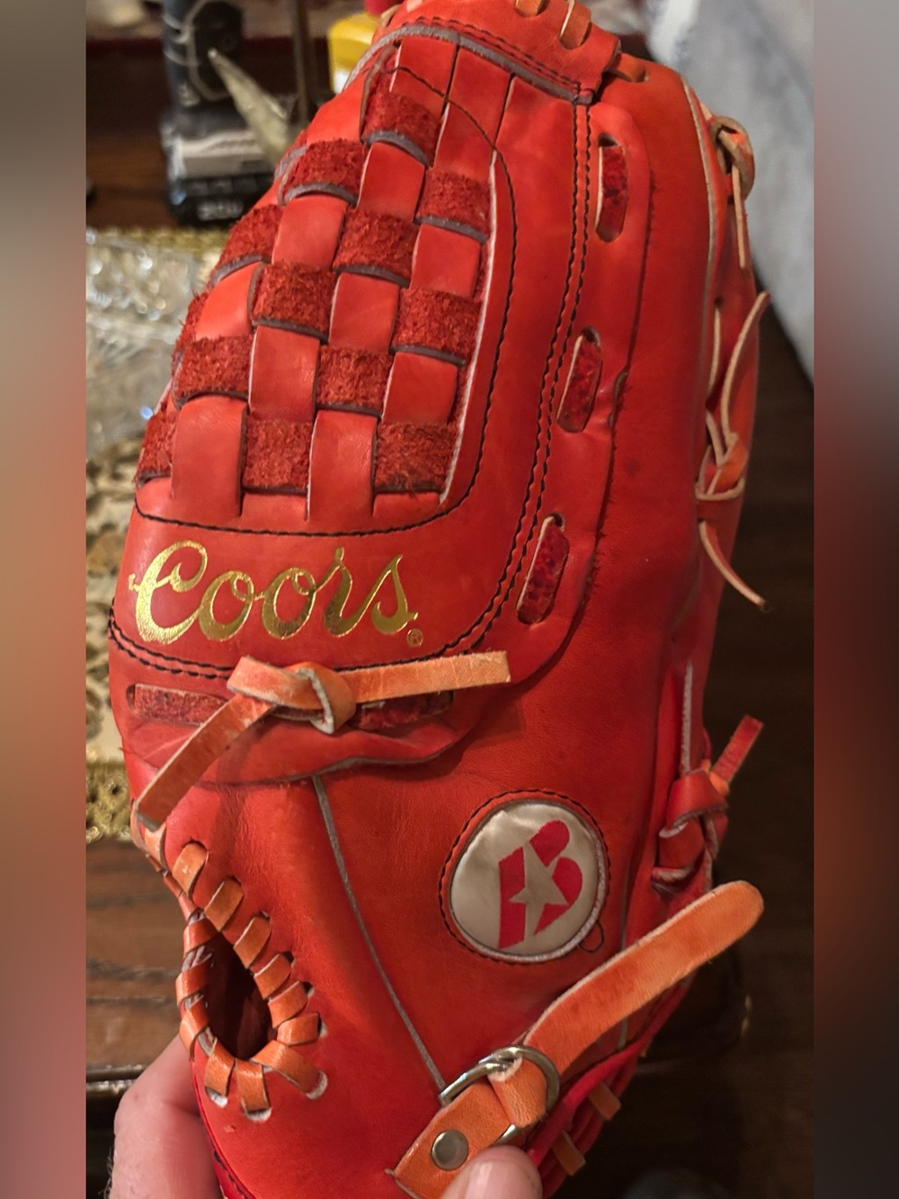 Baden SG-01 Coors Full Grain Leather Baseball Glove Promotional Red RHT